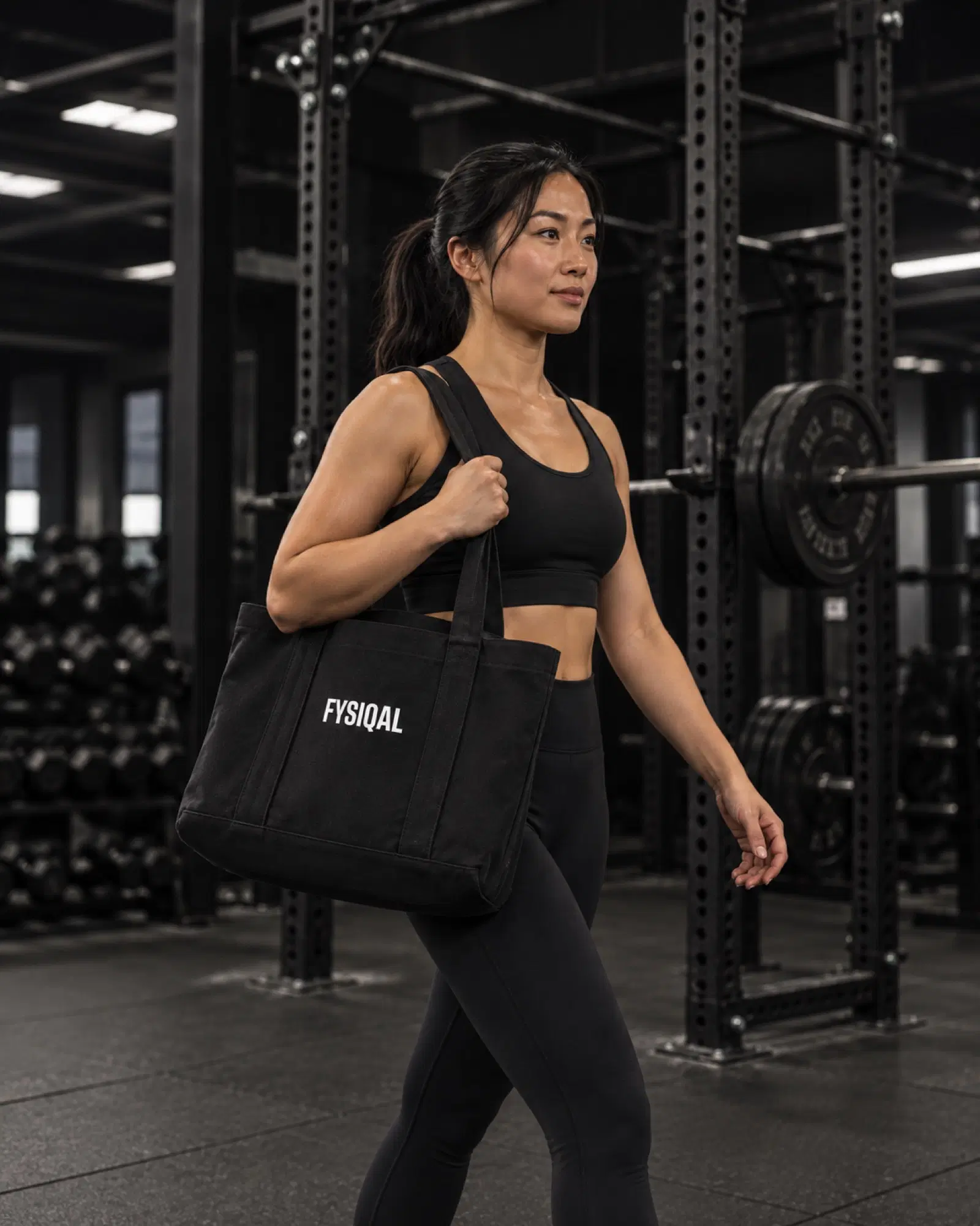 Fysiqal Gym Tote, worn by a model