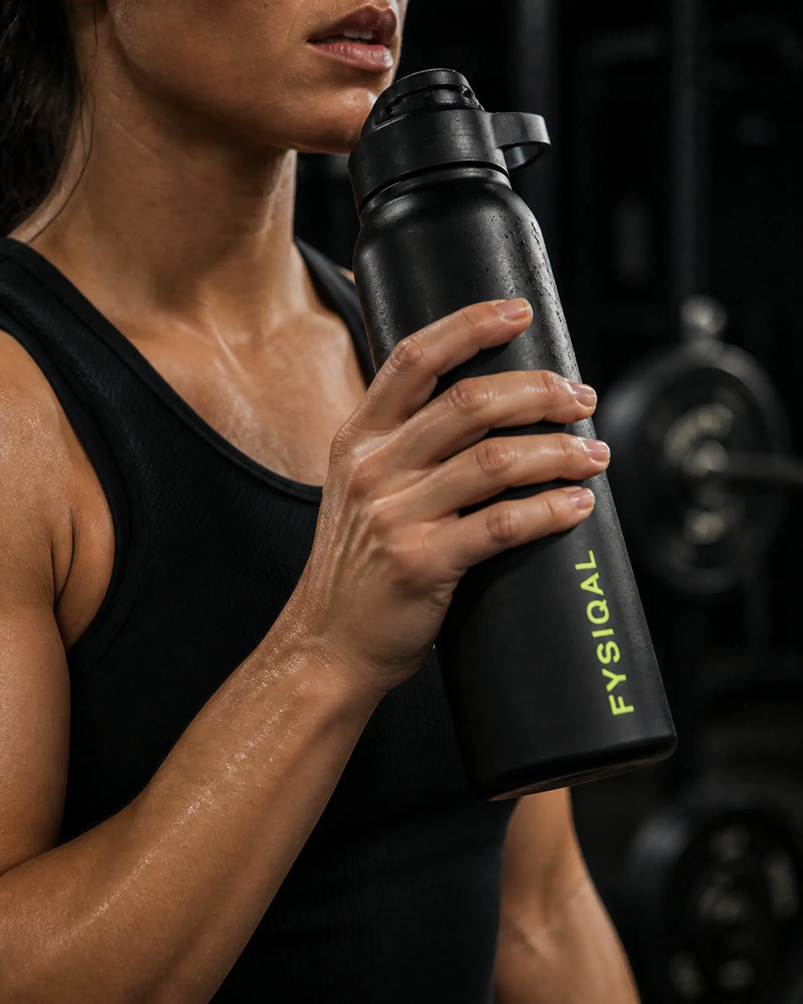 Fysiqal Insulated Water Bottle, worn by a model